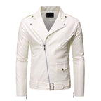 Herren stylische Bikerjacke aus hochwertigem Kunstleder R&B