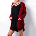 Damen Strickjacke mit Taschen und detailreicher Zopfmusterstruktur R&B