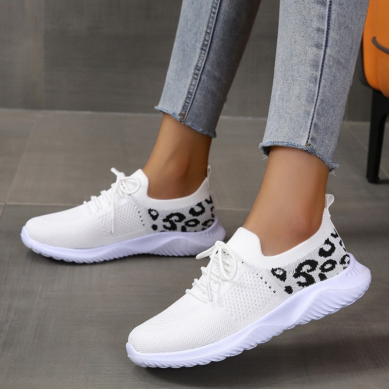 Damen Sportschuhe mit atmungsaktivem Strickdesign und rutschfester Sohle R&B