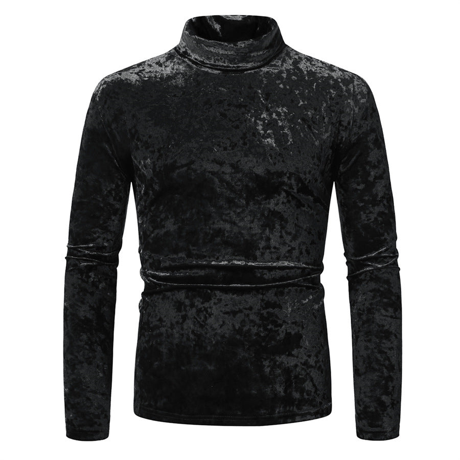 Herren Samt-Rollkragenpullover mit elegantem Design R&B