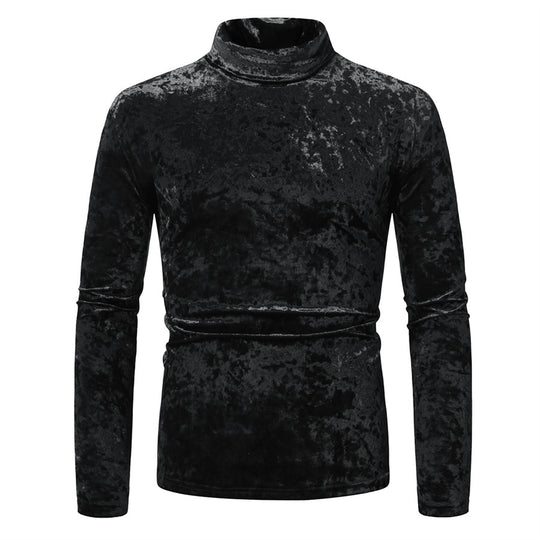 Herren Samt-Rollkragenpullover mit elegantem Design R&B