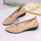 Damen Ballerina-Schuhe mit filigranem Lochmuster und rutschfester Sohle R&B