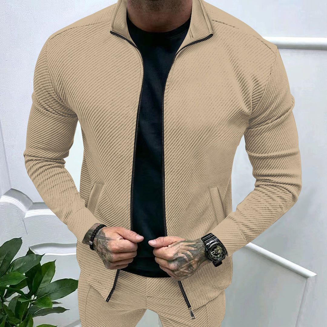 Herren sportliche Jacke mit strukturiertem Design R&B