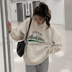 Damen Hoodie mit modernem Schriftzug und lässiger Passform