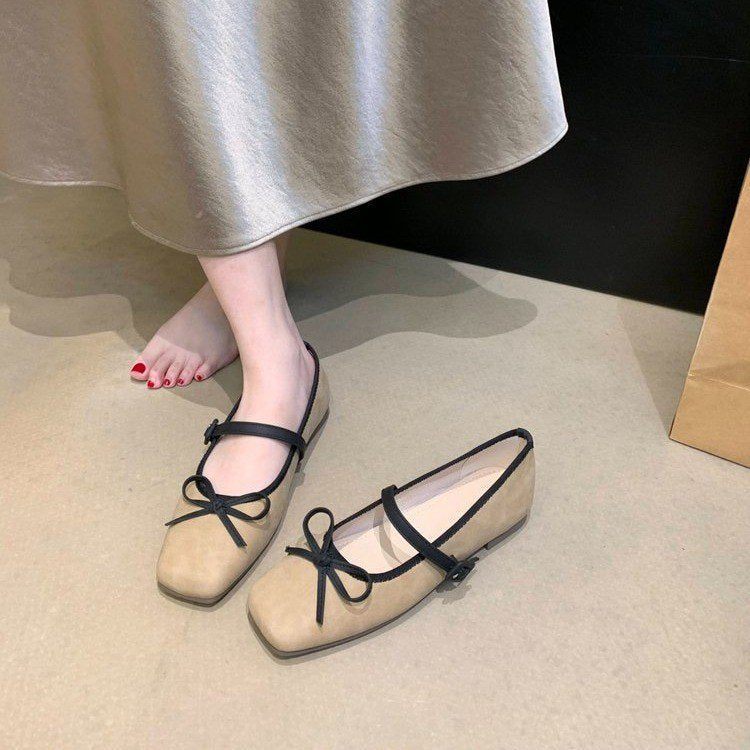 Damen elegante Mary Jane Ballerinas mit modischem Schleifenakzent R&B