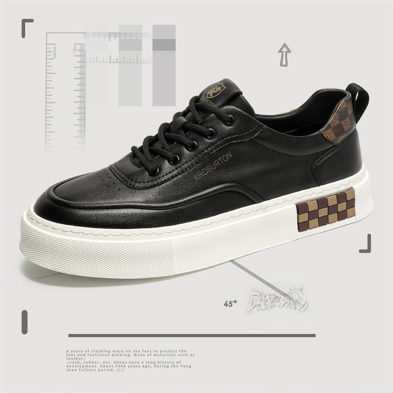 Damen Sportliche Sneakers mit modischem Leder-Design und dämpfender Laufsohle R&B