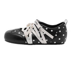 Damen elegante Ballerinas mit Punkten R&B
