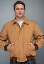 Herren stilvolle Bomberjacke mit praktischen Taschen und elastischem Bund R&B