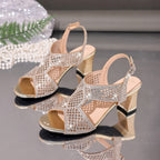 Damen Glitzernde Abendsandalen R&B