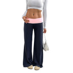 Damen Sportliche Freizeithose mit weitem Bein R&B