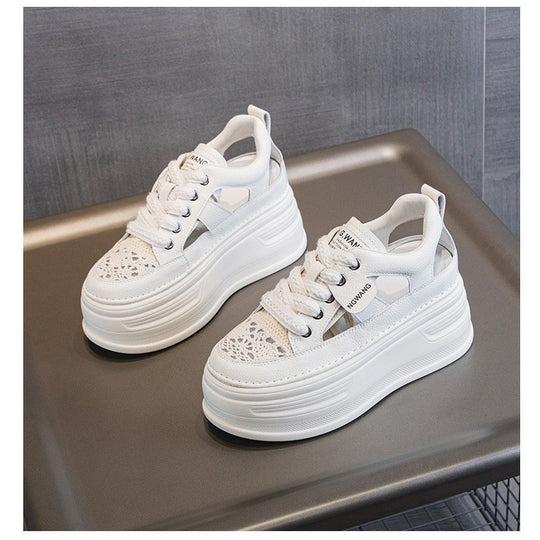 Damen Sneaker mit modischem Spitzen-Design und bequemer Sohle R&B