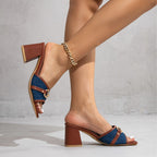 Damen modische Plateau-Sandalen mit trendigen Details R&B