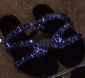 Damen Glitzernde Riemchensandalen mit komfortablem Fußbett und rutschfester Sohle R&B