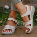 Damen Komfortable Sandalen mit floralem Dekor und verstellbarem Riemen R&B