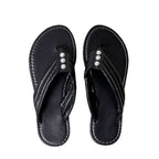 Damen elegante Zehengreifer-Sandalen mit Perlenverzierung R&B