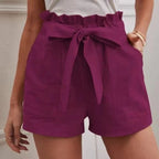 Damen Tailored Shorts mit Krawatte und praktischen Taschen R&B