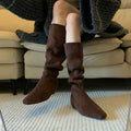 Damen Stiefel mit modischer Raffung und spitz zulaufender Zehenpartie R&B