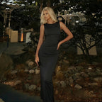 Damen figurbetontes Maxikleid mit elegantem Empire-Schnitt R&B