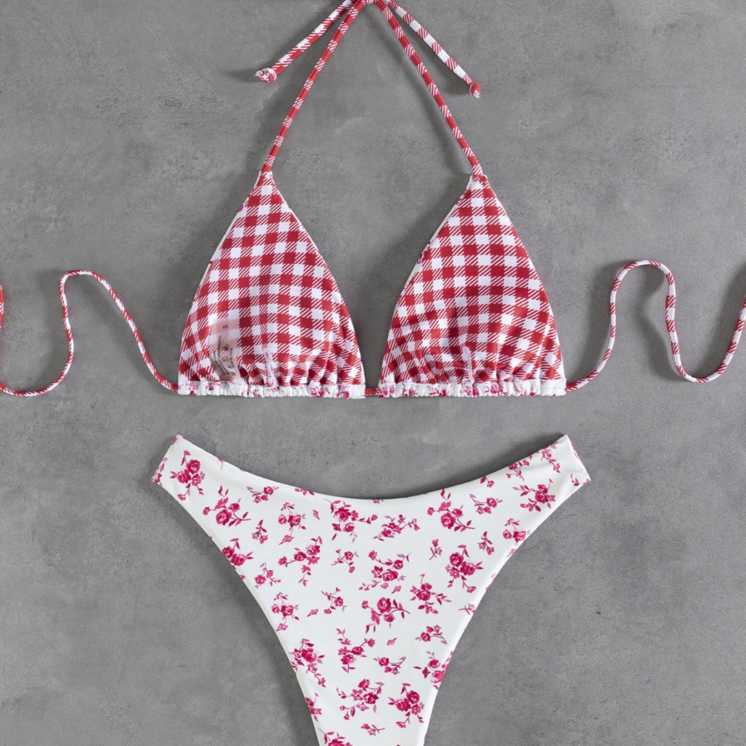 Damen Blumenmuster Bikini R&B