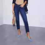 Damen Edle Cropped Jeans im klassischen Schnitt R&B