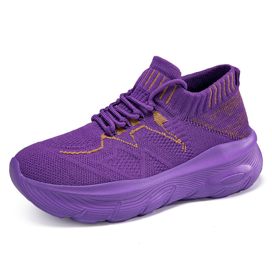 Damen Sportliche Strick-Laufschuhe mit flexiblem Schaft und rutschfester Sohle R&B