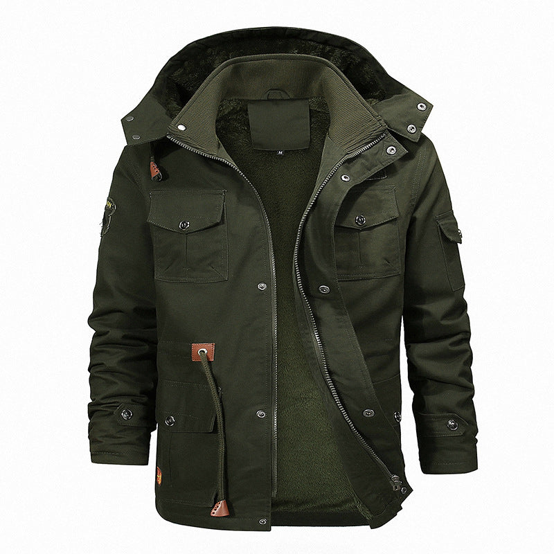 Herren robuste Utility-Jacke mit warmem Innenfutter