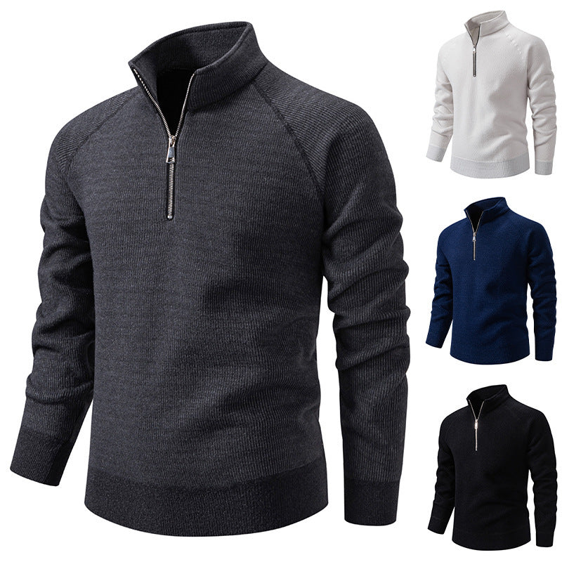 Herren Pulli mit modernem Reißverschluss und Raglanärmeln R&B