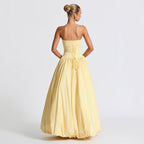 Damen Abendkleid mit figurbetontem Oberteil und asymmetrischem Rock R&B