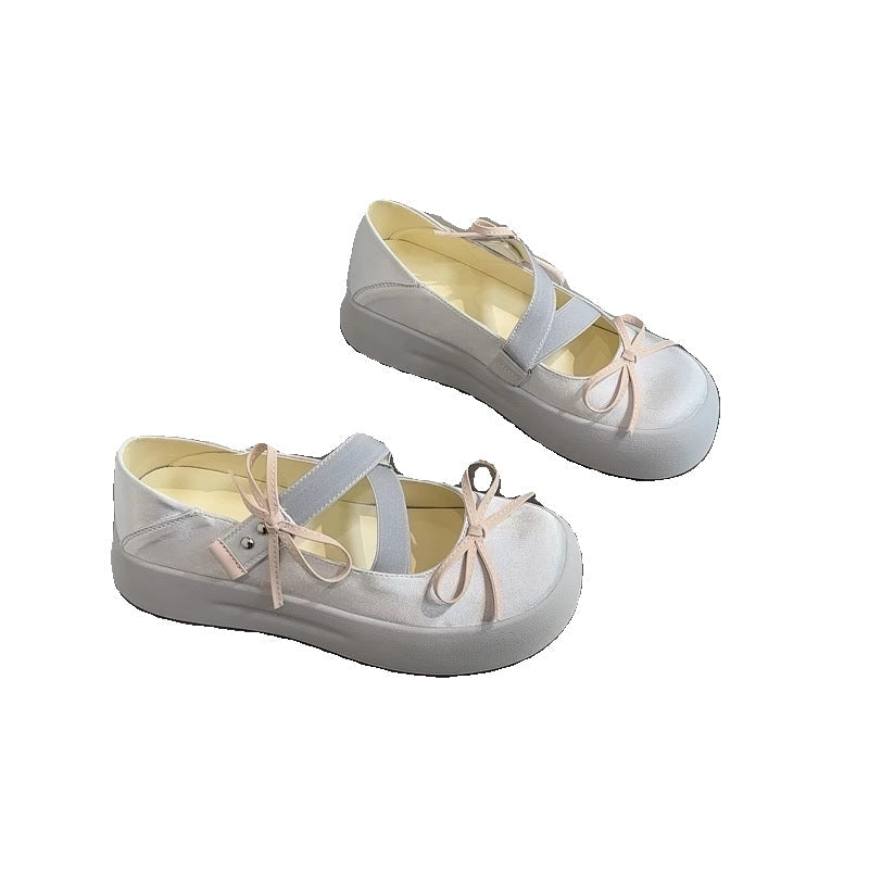 Damen komfortable Ballerinas mit farblichen Akzenten und elastischen Riemen R&B