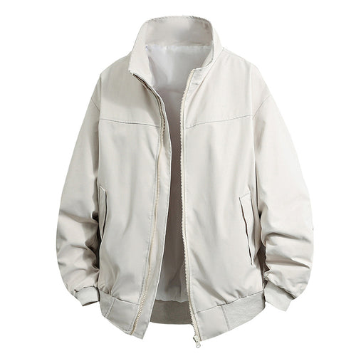 Herren praktische Übergangsjacke mit hohem Kragen und vielseitigen Taschen R&B