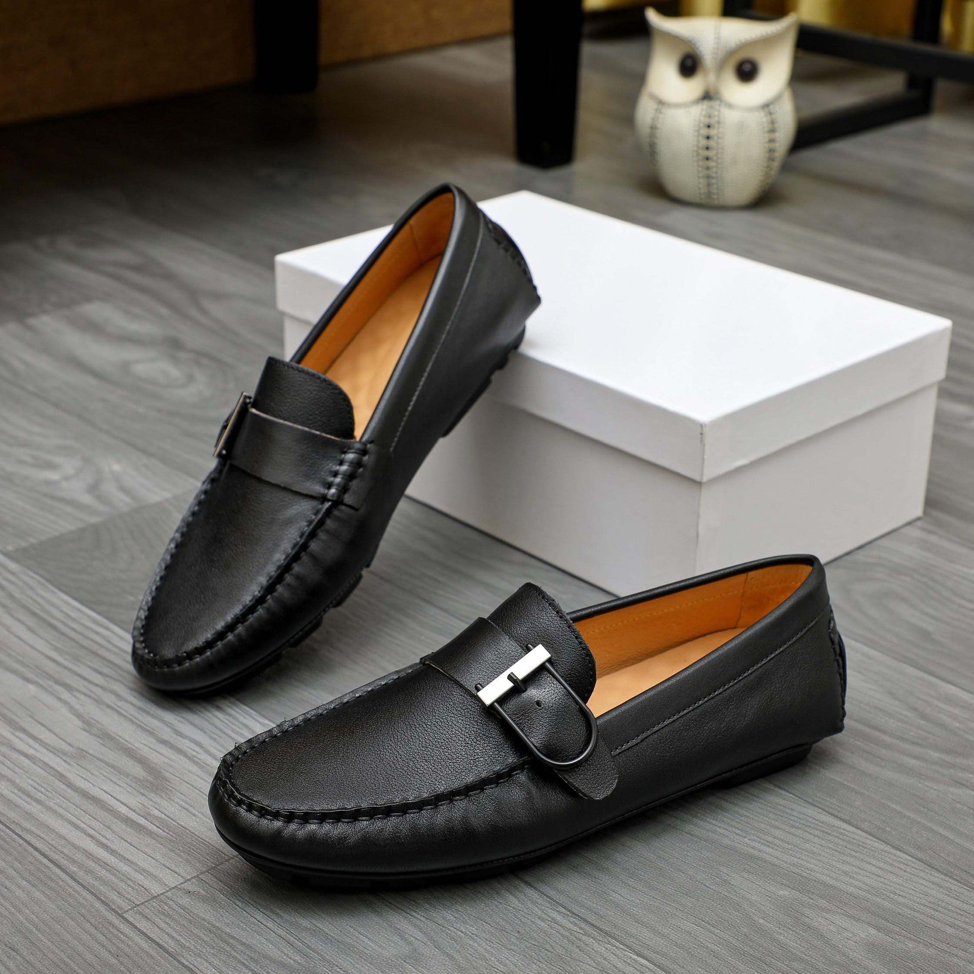 Damen Mokassins mit eleganter Schnallen-Applikation R&B