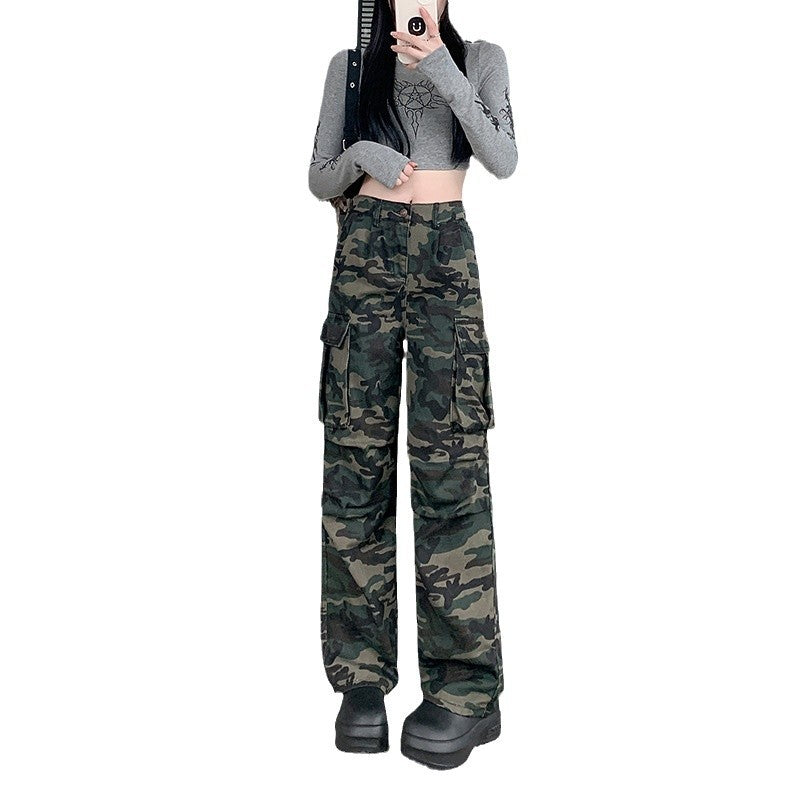 Damen Cargohose im modischen Camouflage-Design mit praktischen Taschen R&B