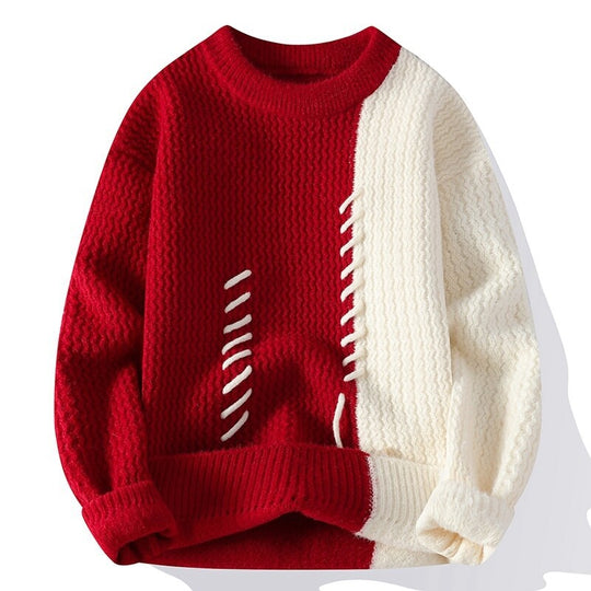 Damen Strukturierter Pullover mit einzigartigem Design und gewebtem Muster R&B