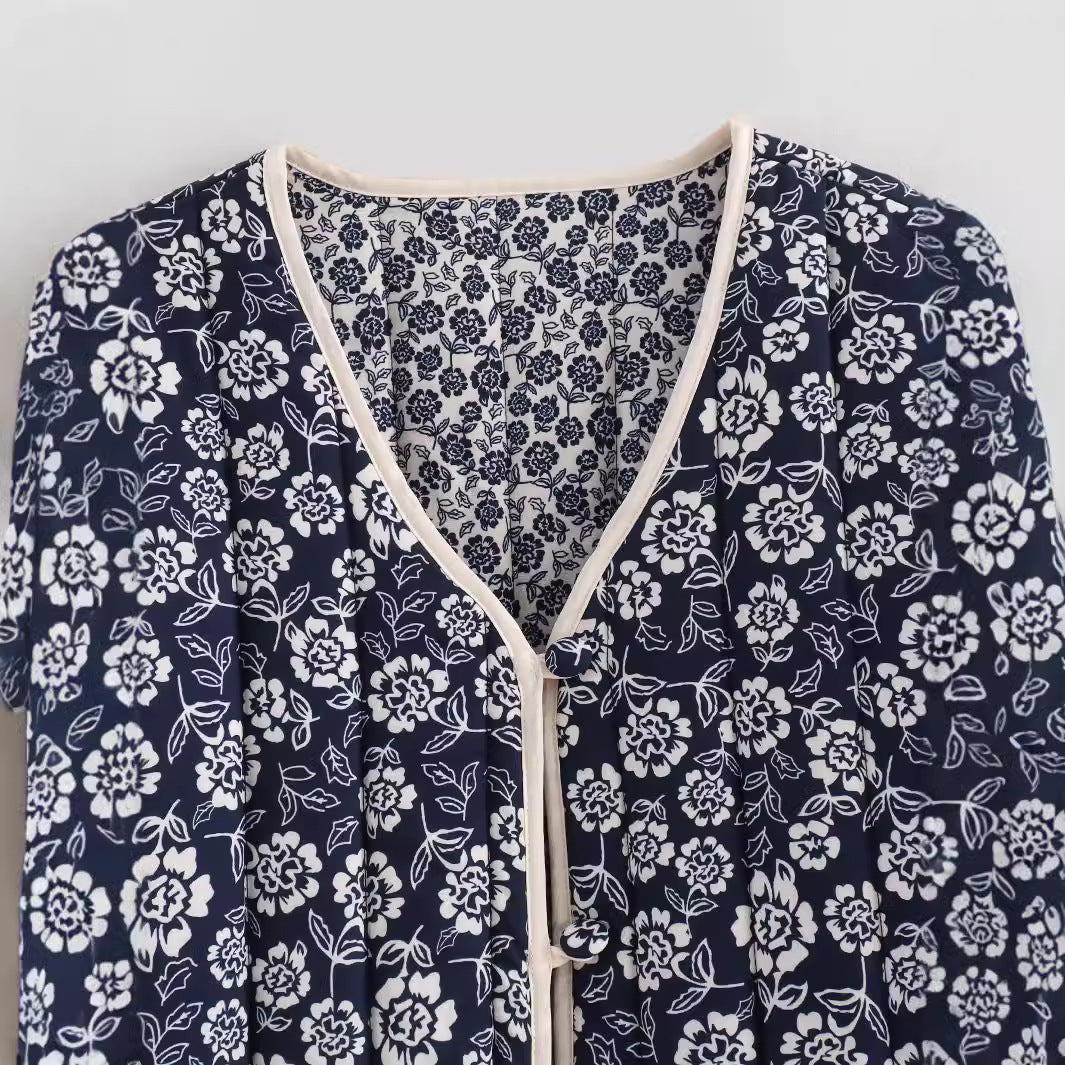 Damen gesteppte Jacke im floralem Design mit praktischen Taschen R&B