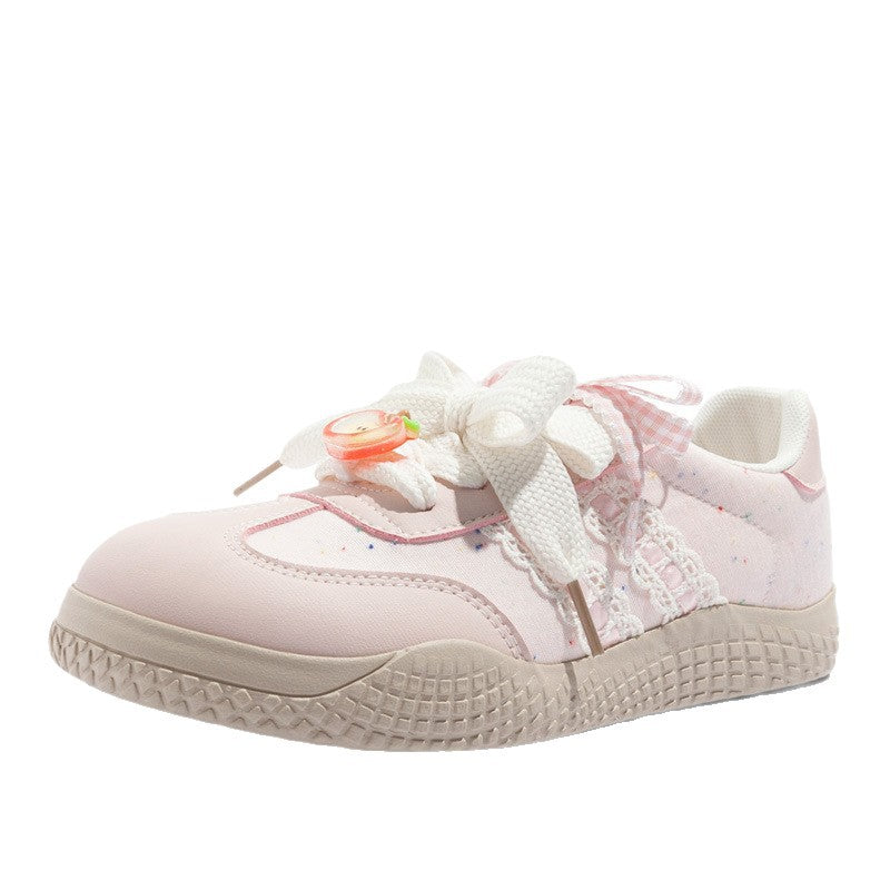 Damen Sneakers mit dekorativen Spitzen und atmungsaktivem Obermaterial