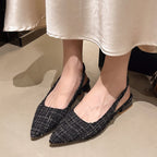 Damen Slingbacks mit dekorativem Textil-Obermaterial R&B
