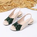 Damen Slingback Sandalen mit eleganter Struktur und modischem Absatz