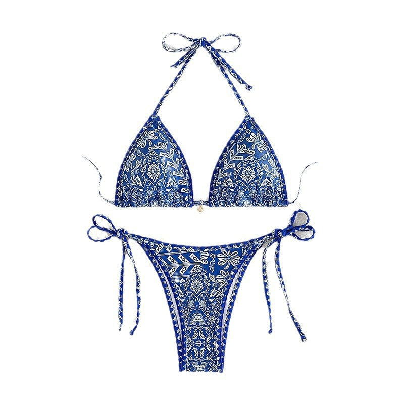 Damen Triangel-Bikini mit verstellbaren Raffungen R&B