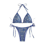 Damen Triangel-Bikini mit verstellbaren Raffungen
