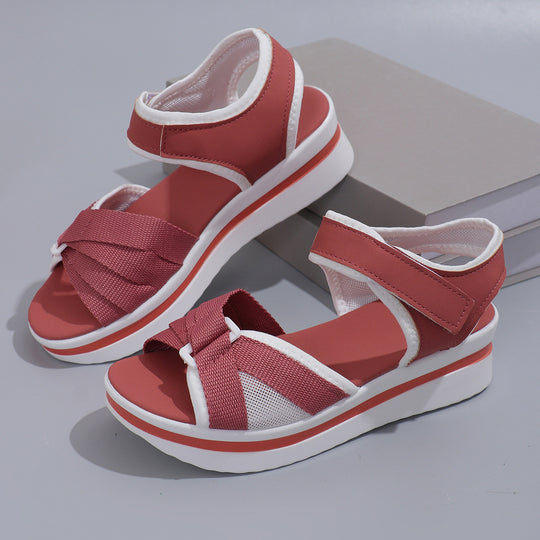 Damen Bequeme Riemchen-Sandalen mit ergonomischem Design und verstellbarem Klettverschluss R&B