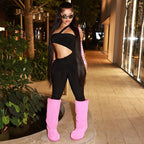 Damen Sportliches Set mit Crop-Top und Leggings R&B