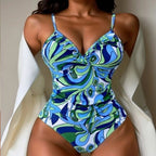 Damen Einteiliger Badeanzug mit floralem Design und Rüschendetails R&B