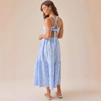 Damen Maxikleid mit gesticktem Design und luftiger Passform R&B