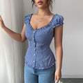Damen Elegantes Oberteil mit Rüschendetails und tailliertem Schnitt R&B