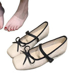 Damen elegante Mary Jane Ballerinas mit modischem Schleifenakzent R&B