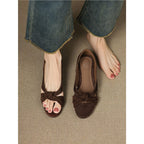 Damen elegante Knöchelriemen-Sandalen mit Schleifenverzierung R&B