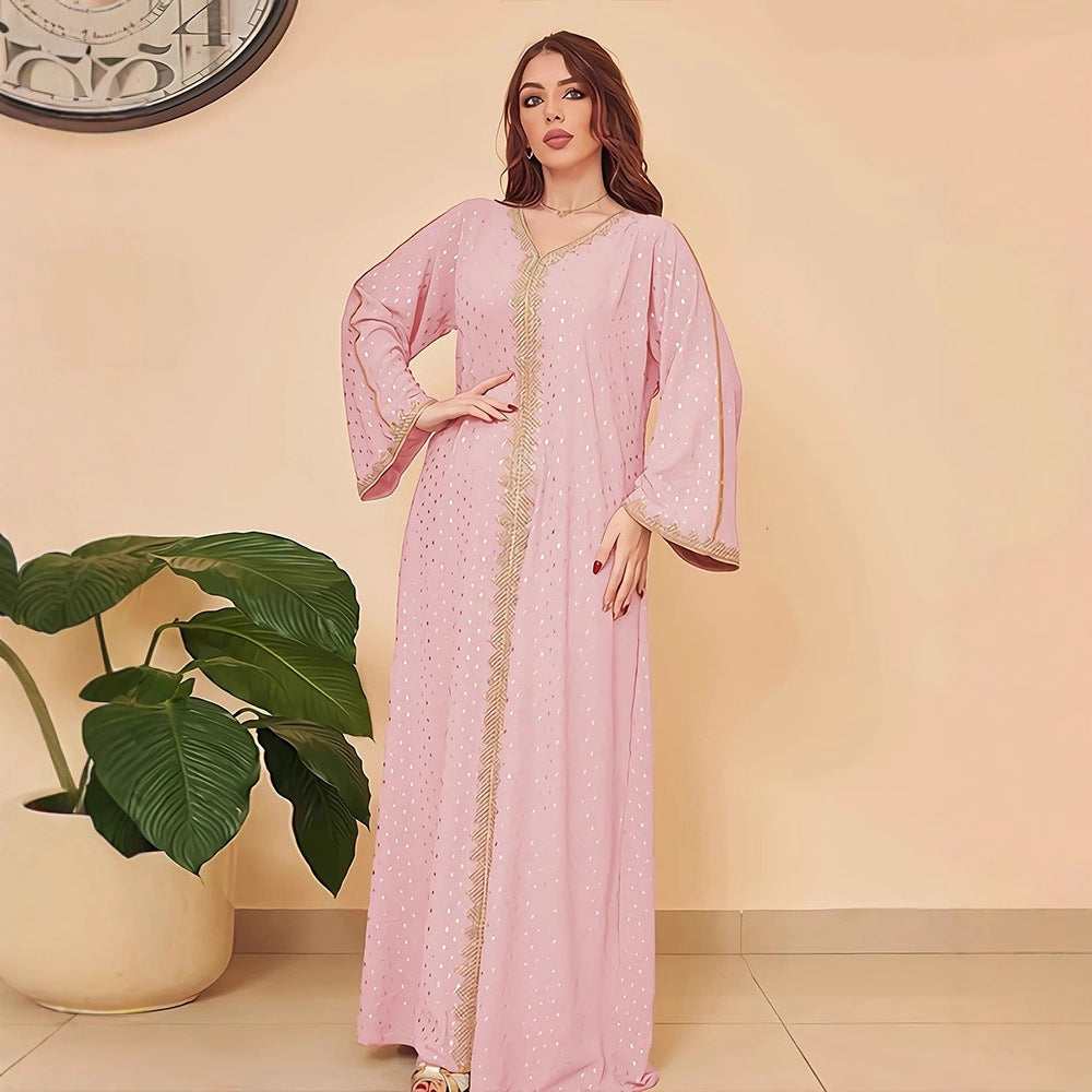 Damen Elegantes Kaftan Kleid R&B