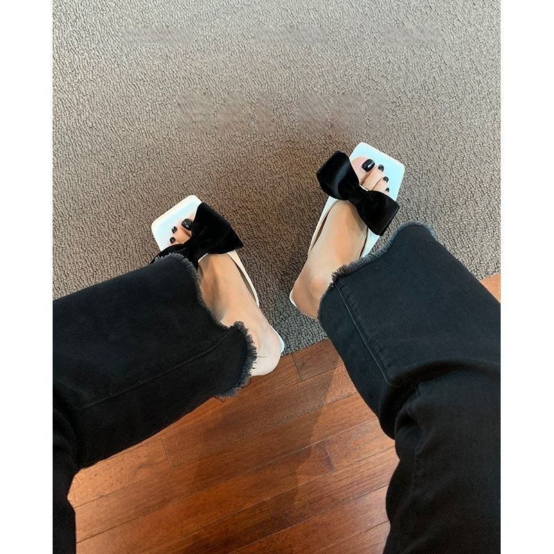 Damen elegante Slipper mit zierlichem Schleifendetail R&B