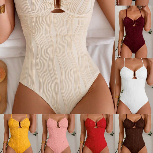 Damen Eleganter Einteiler Badeanzug mit raffiniertem Schnitt R&B