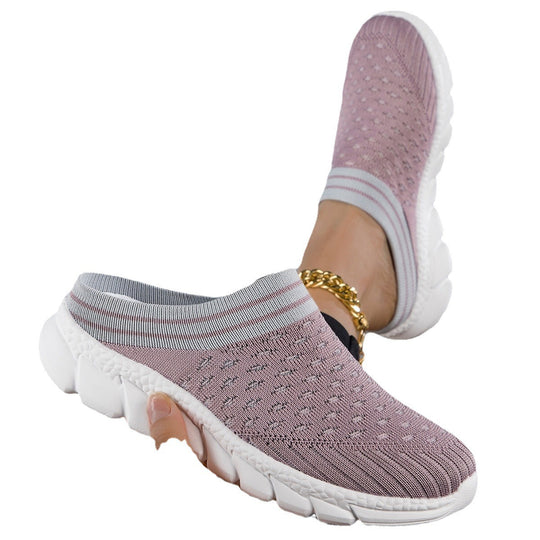 Damen nan sockenähnlicher Komfort-Slipper mit punktelastischem Strickoberteil segmentierter Dämpfungssohle und weichem Komfortfußbett R&B